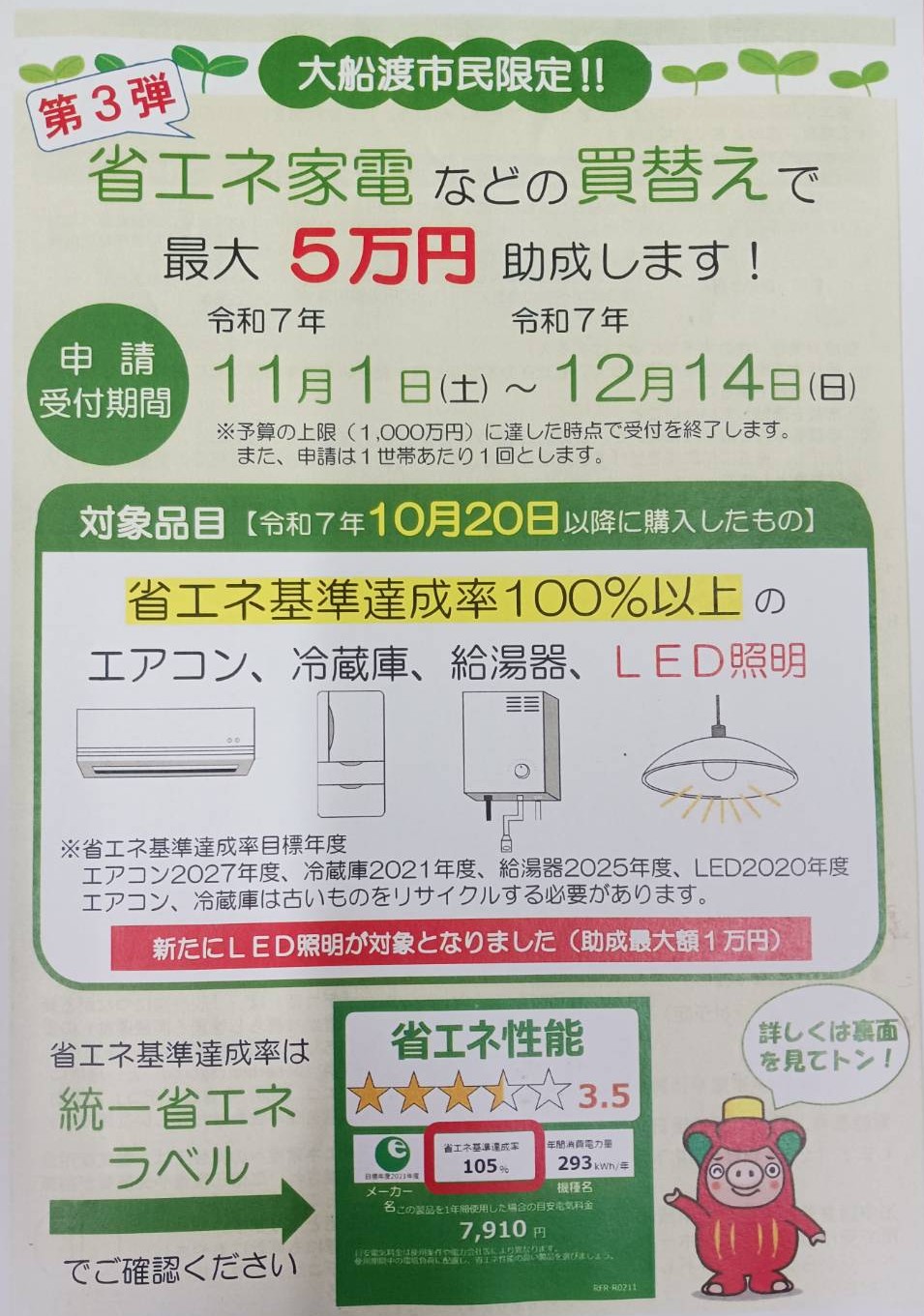 省エネ家電買換え